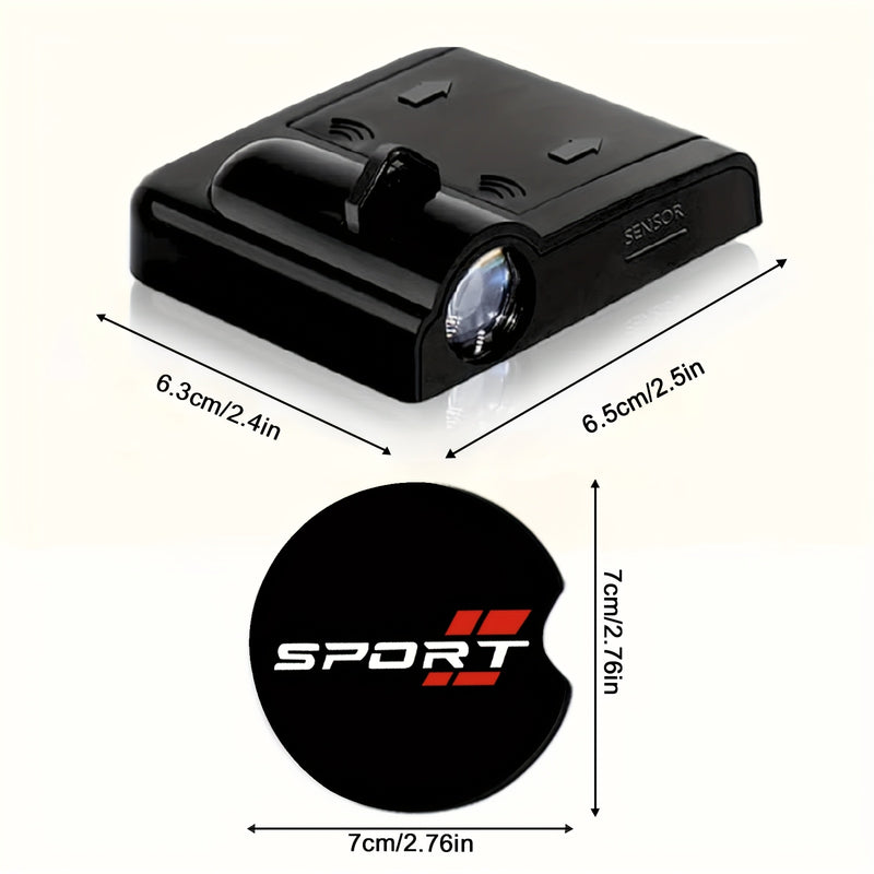 Juego de 4/6 Luces LED Ultrabrillantes para Puertas de Auto con Diseño de Rayas Deportivas y Posavasos con Diseño de Rayas Deportivas, Accesorios para Autos, Decoración Navideña para Vehículos, Adecuado para Todos los Vehículos, SIN PILA