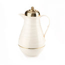 1 Termo Aislado al Vacío con Interior de Vidrio Rosa y Exterior de Plástico, Capacidad de 33.5 fl oz, Ideal para Reuniones Pequeñas, Tetera Decorativa para Café y Té, 900-1000 ml