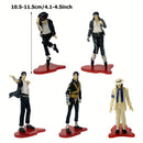 Juego de 5 piezas de figuras de acción inspiradas en anime - Material de PVC, no necesita batería, ideal para decoración de fiestas y habitaciones, muñecas coleccionables | Vestimentas vibrantes | Diseño detallado