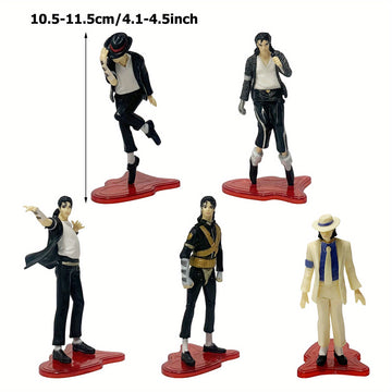 Juego de 5 piezas de figuras de acción inspiradas en anime - Material de PVC, no necesita batería, ideal para decoración de fiestas y habitaciones, muñecas coleccionables | Vestimentas vibrantes | Diseño detallado