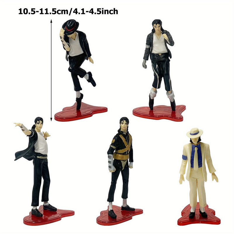 Juego de 5 piezas de figuras de acción inspiradas en anime - Material de PVC, no necesita batería, ideal para decoración de fiestas y habitaciones, muñecas coleccionables | Vestimentas vibrantes | Diseño detallado