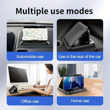 Soporte para teléfono de coche con tablero de material ABS, soporte ajustable con almohadilla antideslizante para la navegación de dispositivos móviles