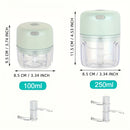 100/250ml Triturador Eléctrico de Ajo Mini USB, Picadora de Carne y Verduras Resistente para Jengibre, Utensilio de Cocina Duradero