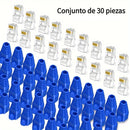 Paquete de Valor 10pcs/30pcs Conectores RJ45 UTP CAT6 CAT5E CAT7 Conector de Red Sin Blindaje, Fundas Protectoras de Conector de Cabeza de Cristal RJ45, Enchufe Modular de Pasaje 8P8C, Conectores Lan de Crimpado