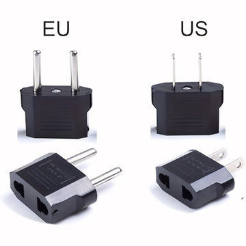 Adaptador de Energía para Viaje UE a EE.UU., 2 piezas/1 pieza, Adaptador de Enchufe de 2 Pines Convertidor de CA