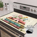 2D Plano, Decoración 2D Plano, Cubierta de Estufa Eléctrica - Cubierta de Estufa de Gas con Forro de Goma, Perfecta para Cualquier Cocina, Protección de Estufa, 1 Unidad, 2D Plano