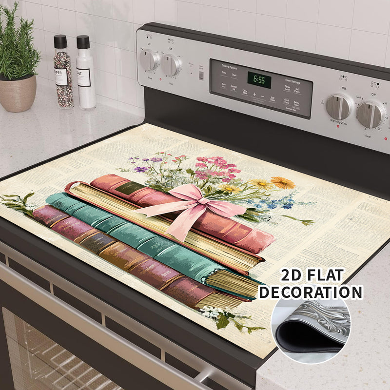 2D Plano, Decoración 2D Plano, Cubierta de Estufa Eléctrica - Cubierta de Estufa de Gas con Forro de Goma, Perfecta para Cualquier Cocina, Protección de Estufa, 1 Unidad, 2D Plano