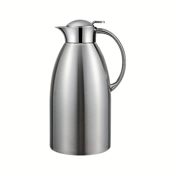 Botella Aislada de Acero Inoxidable de 3L/101.44 Onzas - Jarrón de Agua Aislado al Vacío con Cierre de Botón de Pulsar Fácil, Cafetera Térmica de Pared Doble, Adecuado para Bebidas Calientes y Frías, Té - Uso Versátil