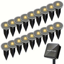 Lámparas solares para jardín de 15/30 LED, luz cálida/blanca, sin cables, ideales para decoración de patio, caminos o alberca