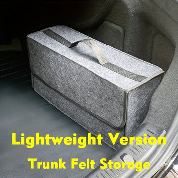 Organizador de maletero de coche de fieltro plegable de 2 mm de peso ligero - Caja de almacenamiento portátil que ahorra espacio con cierre seguro, fácil inserción e instalación para la organización del interior del coche, diseño plegable, característica