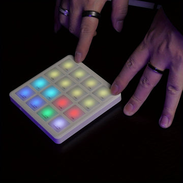 M-VAVE SCMPAD, controlador MIDI inalámbrico portátil con 16 botones, teclado de percusión, interfaz USB-C, herramientas.