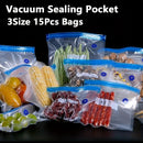 Bolsas de Almacenamiento al Vacío Reutilizables para Alimentos, Bolsas de Almacenamiento al Vacío Duraderas, Accesorios de Cocina para Bolsas Selladas al Vacío, Bolsas con Cierre al Vacío para Almacenamiento de Alimentos, Bolsas al Vacío Grandes, Mediana
