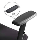 Accesorios de reposabrazos para silla de oficina con superficie de TPU, reposabrazos deslizantes 2D, superficie de silla de oficina, reposabrazos de plástico, superficie de accesorios, un par de superficies de reposabrazos deslizantes negras.