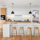 Luces Colgantes de Estilo Granja para Isla de Cocina, Lámpara Suspendida en Madera Maciza, Iluminación Colgante Negra Mate Moderna para Comedor y Bar de Café en la Isla de Cocina ()