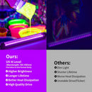 1 pza. Barra de luz negra UV, luz negra LED de 12.5 pulgadas/32 cm, para tapiz fluorescente, pintura corporal, fiesta brillante, luces de tira UV, instalación de succión/hebilla magnética, alimentación USB de 5 V, 385-400 nm.