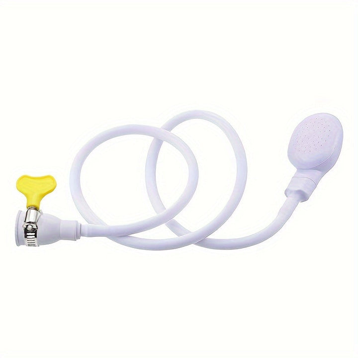 1pc Rociador de ducha portátil de mano, cabezal de grifo de conexión rápida multifunción, cabezal de ducha de cuerpo completo para baño y lavado de mascotas, plástico ABS duradero, no necesita electricidad, montaje fácil de bloqueo por giro - Accesorio p