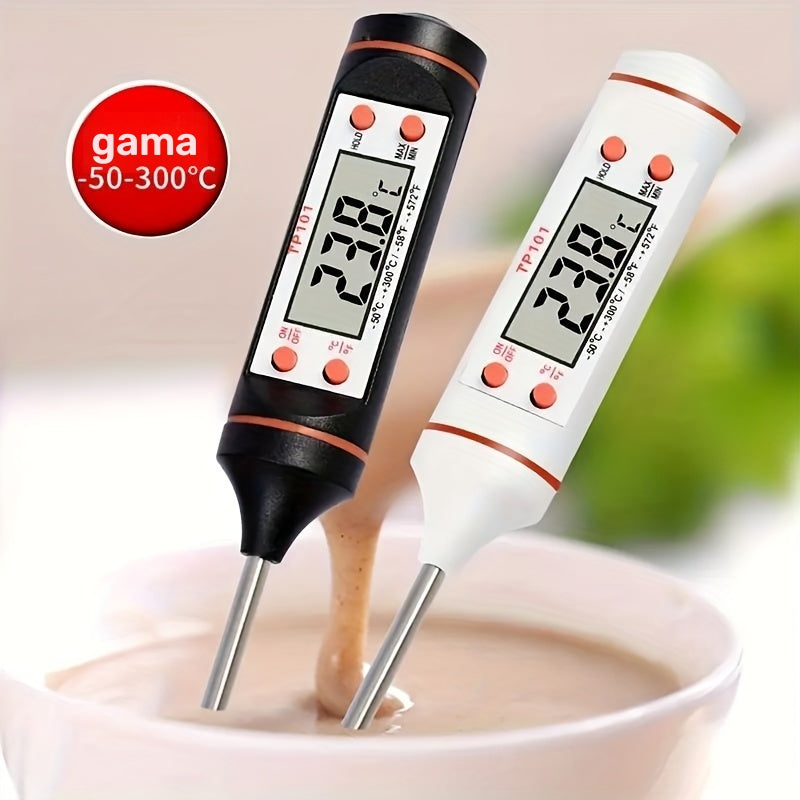 [Mejor Valorado] Termómetro Digital de Lectura Instantánea para Carne, 1pc, Perfecto para Barbacoas y Cocina, Ideal para Pavo, Dulces, Líquidos y Carne de Res - Accesorio para Cocina y Parrillas al Aire Libre