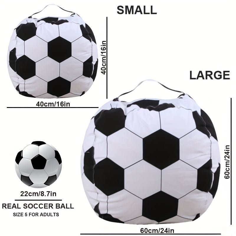 1 Funda Grande para Silla de Fútbol Bean Bag, Incluye Juguete de Perezoso de Peluche - Fibra de Poliéster, Plegable, Lavable a Mano, Adecuada para Decoración Multifuncional de Habitaciones de Adolescentes - No Necesita Electricidad ni Baterías