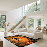 1pc Alfombra de Terciopelo con Diseño de Unicornio y Flores, Ideal para Cocina, Entrada del Dormitorio, Baño, Sala o Estudio, Antideslizante y Ligera