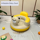 1pc LAMGUU Sofá Inflable de Oso Cartoon y Asiento Educativo para Niños - Champán y Amarillo, Mueble Duradero para Interiores/Exteriores, Sin Baterías Necesarias, Área de Juego Infantil, Diseño Divertido de Oso, Superficie Fácil de Limpiar