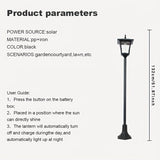 132.08 cm Farola Solar con Macetero, Lámpara de Calle Solar para Jardín, Senderos, Césped y Entrada Exterior (Cálido)