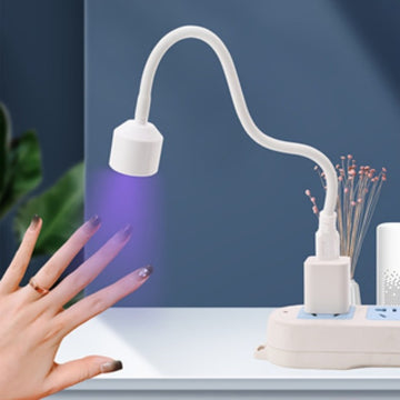 2 unidades de secadores de uñas LED mini con alimentación USB - Diseño plegable y portátil, aplicación rápida de esmalte de gel para uñas de los pies y dedos, no se necesita batería, construcción de plástico, accesorios de tecnología de uñas, diseño eleg