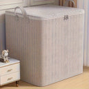 Caja de almacenamiento extra grande con tapa, estilo moderno, diseño ahorrador de espacio, tapa superior abierta duradera, ideal para ropa, cobijas, ropa de cama, canastas, botes de basura y contenedores, para organización del hogar, mudanzas, guardarrop
