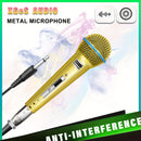 Micrófono metálico XGeS Audio con diafragma dorado, supercardioide, alta salida, malla de acero - Conector XLR alimentado por USB para karaoke, canto, transmisión en vivo, juegos, videoconferencia (amarillo), micrófono para computadora, configuración de