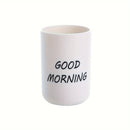 Vasos para cepillos de dientes Good Morning, de plástico simplista para enjuagar, beber, soporte para cepillos de dientes de pareja, vasos para lavarse en casa