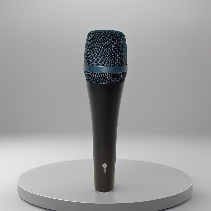 Micrófono de condensador profesional dinámico E945 con patrón polar supercardioides, bajo ruido, anti-grito, cable de 6,35 mm para altavoces/amplificadores/tableros, etc., utilizado para grabación, canto, enseñanza, transmisión en vivo, presentación, etc