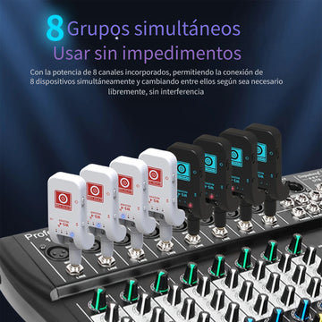 Sistema de transmisión inalámbrica 2.4G para guitarra con transmisor y receptor inalámbricos