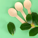 Pedido personalizado de 400 cucharas de madera desechables biodegradables y compostables de 3,9 pulgadas, hechas de madera de abedul de grado alimenticio, adecuadas para fiestas, bodas y acampadas.