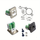 5 piezas de terminales de red Ethernet RJ45 tipo D con tornillos - Verde y negro, compatibles con SmartThings, no requiere batería, terminales de conexión de red | Terminales tipo D | Conexión segura