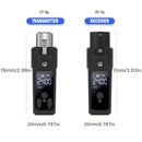 Sistema de Micrófono Inalámbrico NGUVMN con Conector XLR, Transmisión de Larga Distancia de 2.4GHz, Alimentado por USB, Sin Retroalimentación, Negro de Resina, Compatible con Micrófonos Condensadores y Dinámicos, Amplificadores y Tubos de Soplado, Superp
