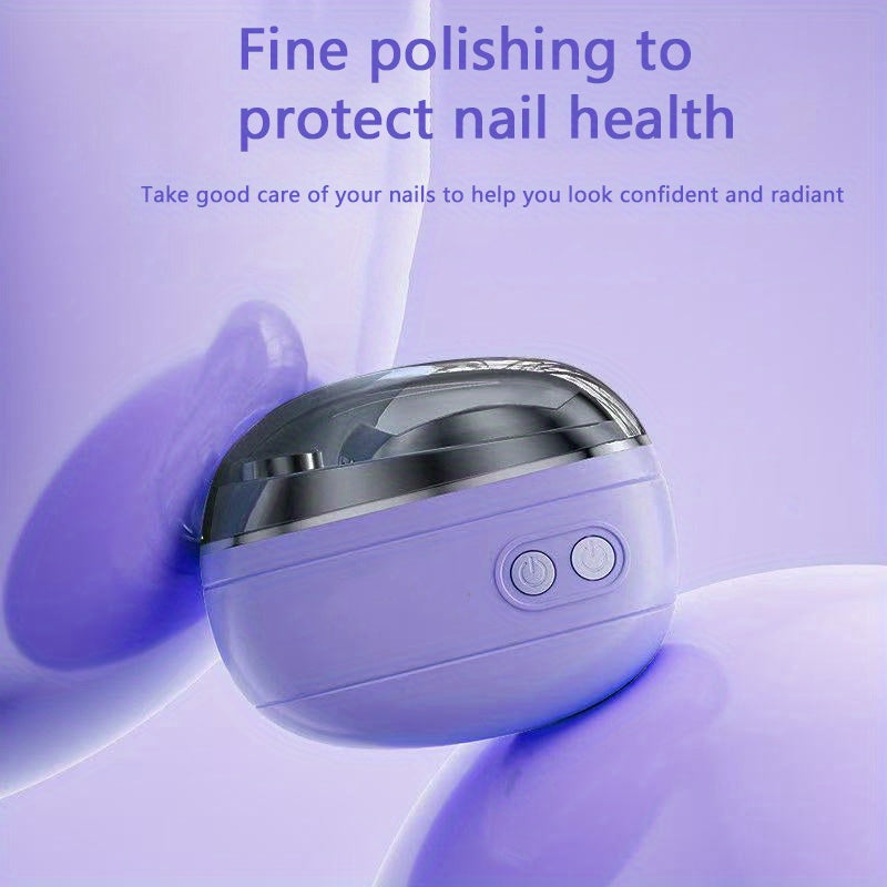 Maquinilla de Uñas Eléctrica Automática - Activación con Un Toque, Pulidora y Amoladora USB con Batería de Litio, para Hogar y Salón - Herramienta Profesional de Manicura y Pedicura, Regalo Ideal para San Valentín (Morado/Lavanda), Suministros para Técni
