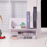 1pc Organizador de escritorio compacto - Estantería versátil para escritorio y mini estantería para libros y revistas con estante colgante, ideal para almacenamiento en la oficina y el hogar, estanterías de utilidad