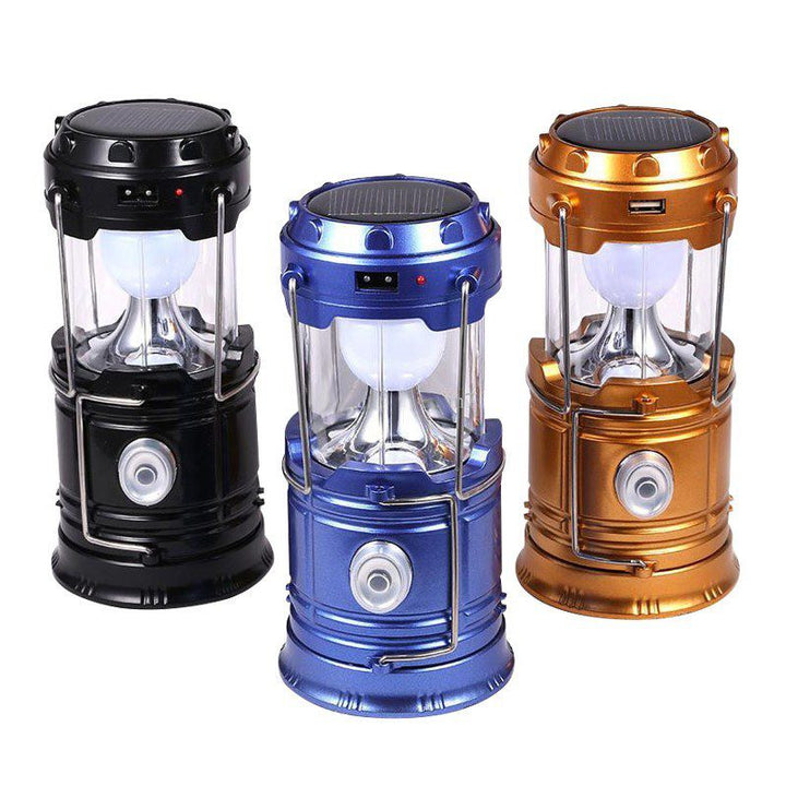 Linterna Camping LED Portátil Solar Recargable PowerBank Eléctrica YY858