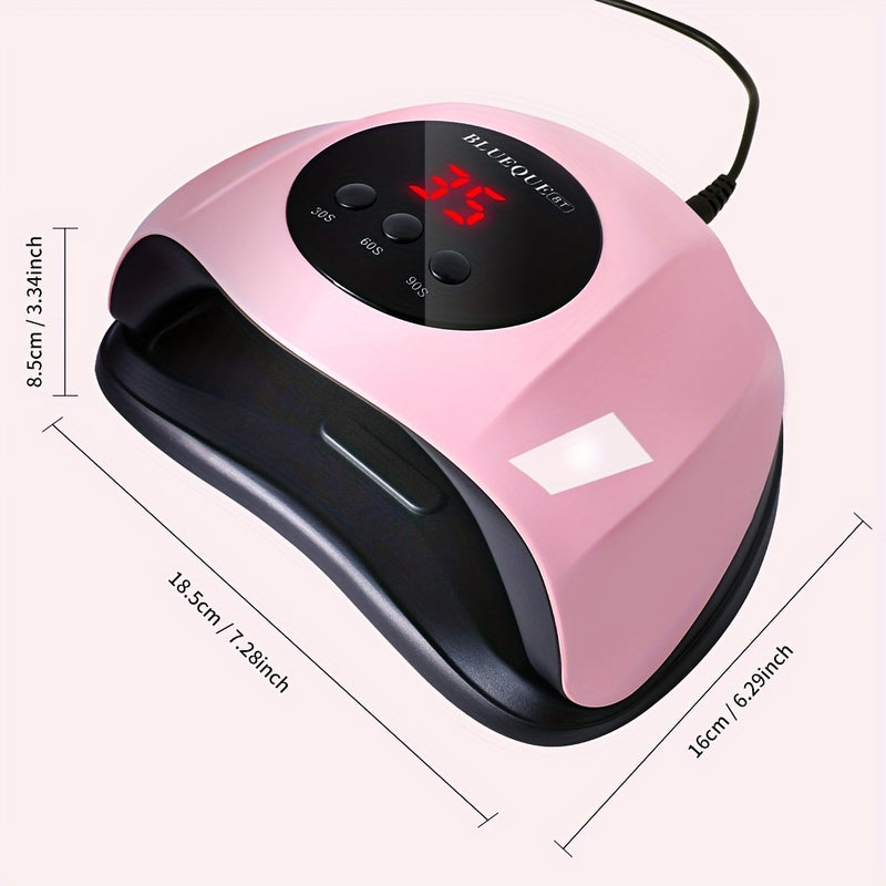 Lámpara de secado de uñas LED de 24 luces con cable USB - Luz profesional para gel de uñas para el hogar, 8W-24W, distribución uniforme, luz ascendente/descendente para uñas de gel, herramienta de cuidado de uñas de calidad de salón, accesorio de arte de