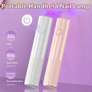 Lámpara de uñas LED portátil - Secador de gel de polichroma de secado rápido, luz de manicura recargable por USB, iluminador de dedos y dedos de mano, regalo de San Valentín, cuerpo cilíndrico de larga duración, concha de plástico duradera, herramienta l