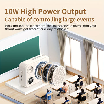 Altavoz mini inalámbrico Zwide E20 para profesores, micrófono inalámbrico recargable USB-C con 2.4G/3G/4G/5G, batería, control de volumen, uso invisible, perfecto para aula, oficina o uso al aire libre, altavoz de oficina, altavoz portátil, diseño compac