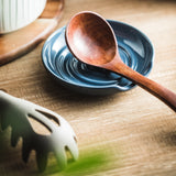 Descanso de Cuchara Cerámico - Soporte Grande para Cucharas y Espátulas Seguro en la Estufa, Decoración Duradera Resistente al Calor para Cocina de Granja, Diseño Ergonómico para Utensilios de Madera, Utensilios de Cocina