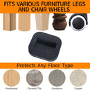 12 unidades de tazas de feltro para muebles, detenedores de patas de sillas para pisos de madera dura, tipo de acabado metálico: Otros tipos, con previene deslizamientos y rayones para sillas de oficina, camas y refrigeradores