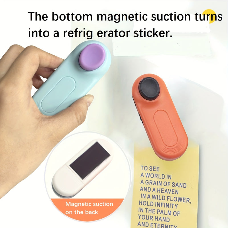 Sellador de calor portátil para bolsas de snacks de comida, máquina de sellado de vacío para comida, clip de sellado de snacks para bolsas de almacenamiento de embalaje de plástico, mini sellador de mano para el hogar, adecuado para sellar bolsas de plás