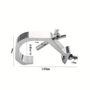 10 Piezas de Gancho de Acero para Luces de Escenario, Gancho C de Aleación de Aluminio para Luces de Par, Luces de Punto y Equipo de Escenario, Adecuado para Tubos y Tuberías de 3,0-5,08 pulgadas de Diámetro, Accesorios de Luces de Escenario, Acabado Met
