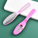 Removedor Manual & Amoladora para Pies/Manos - Cepillo Exfoliante de Doble Propósito con Mango Rosa, Sin Necesidad de Electricidad - Pedicura, Manicura, Uso en Casa o Salón - Herramienta Duradera para el Cuidado del Pie y Eliminación de Cutículas Muertas