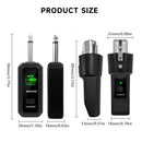 Transmisor y receptor inalámbrico de micrófono - Carga USB-C, control de volumen, compatible con XLR para actuaciones de micrófono dinámico, accesorios de interfaz de voz | Micrófono USB-C para grabación