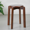 Taburete de madera con acabado de nogal elegante - Estilo vintage, apilable, estructura sólida, no requiere ensamblaje, ideal para mesas de comedor en casa y comerciales, diseño minimalista, resistente y duradero para uso en restaurantes o salones.