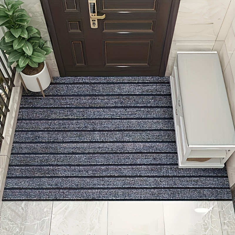 Alfombra de entrada antideslizante con 7 franjas, resistente y fácil de limpiar, para hogar, cocina y baño, rectangular, lavable, regalo ideal para Halloween y Navidad, alfombra de baño|alfombra a rayas|alfombra de poliéster, felpudo para baño