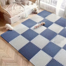 30 piezas de alfombrilla de espuma con diseño de patchwork de patrón cruzado, material, diseño monocromo, adecuado para salas de juego, yoga y temas de vacaciones - gris, amarillo, azul, beige, rosa.