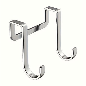 Gancho doble en acero inoxidable con forma de S, resistente al óxido, para colgar en pared, acabado pulido, solución de almacenamiento multifuncional para cocina y sala, estilo casual, ganchos para colgar